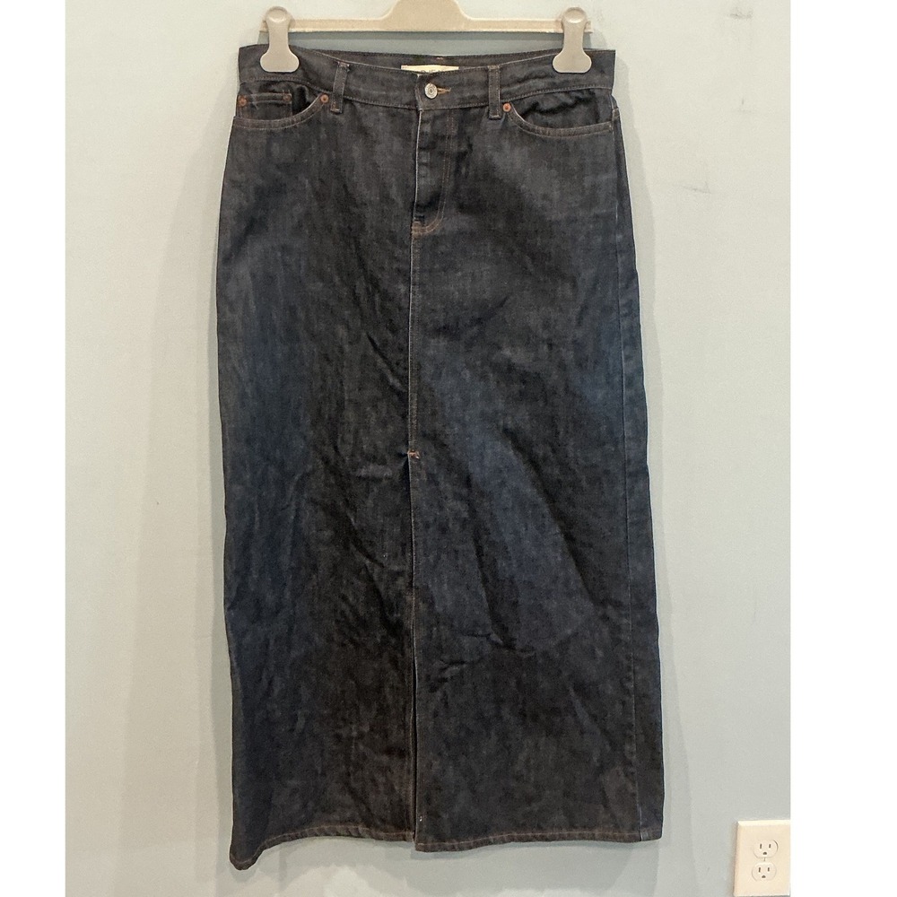 Vintage Gap Womens Y2K Cotton Denim Maxi Skirt 10 Country Cowgirl Western Fall